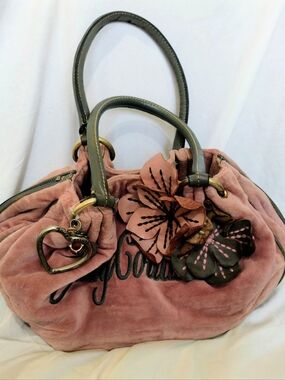 Vintage Y2K Juicy Couture Velvet Shoulder Bag Excellent Condition
